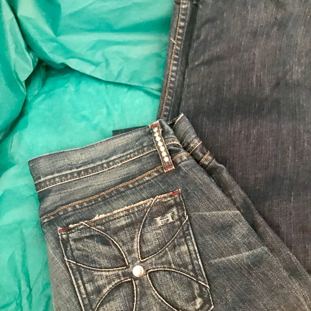 Habitual Black Stone Washed Jeans w Studs & Slits